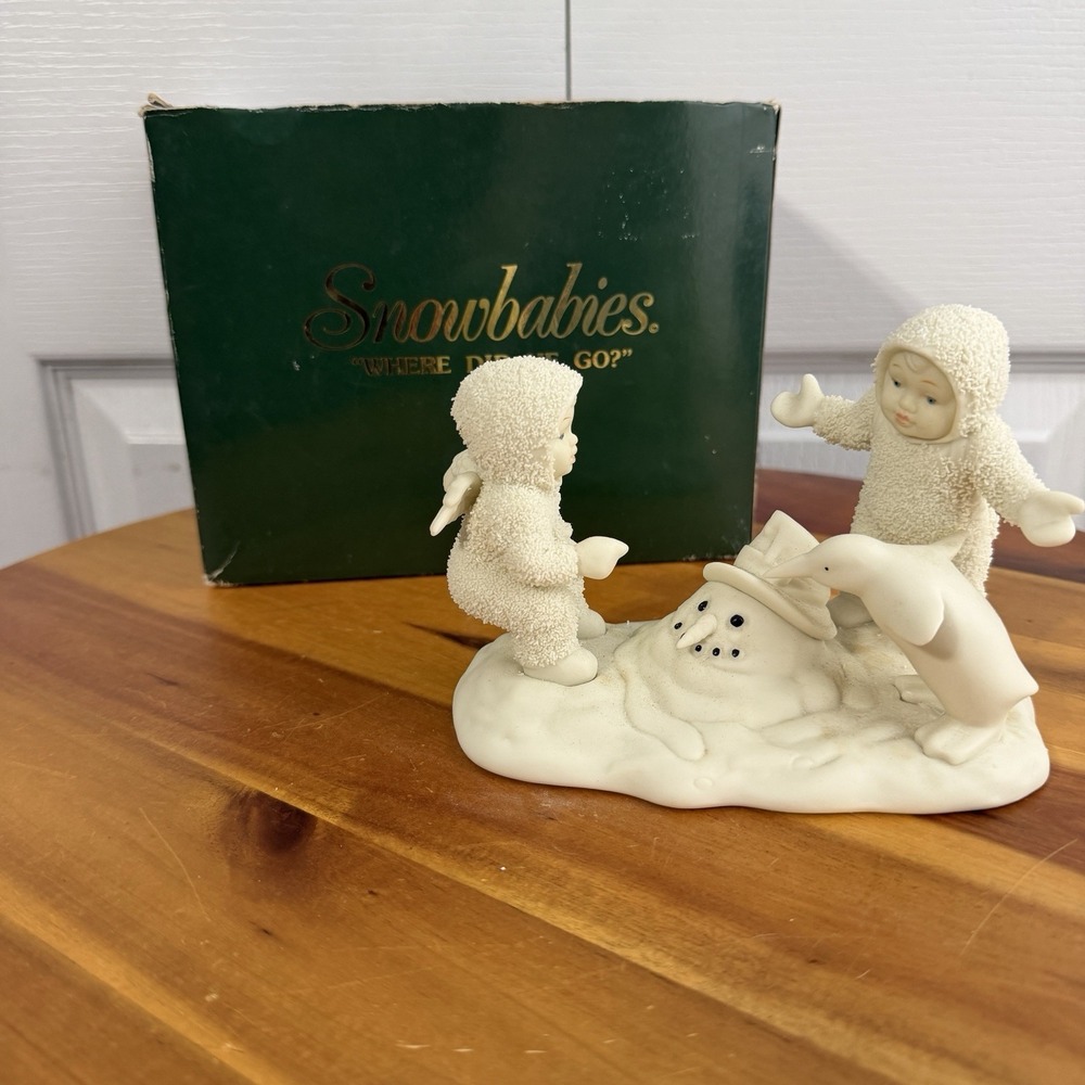 Department 56 Snowbabies Where Did He Go? Christmas Figurine Decor Vintage